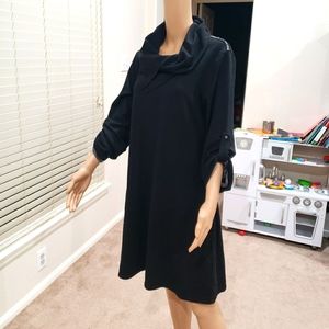 Max Studio [edit] L insanely cozy cowlneck button tab sleeves sweater dress